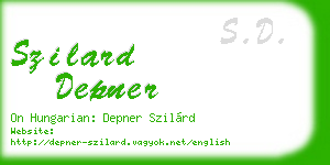 szilard depner business card